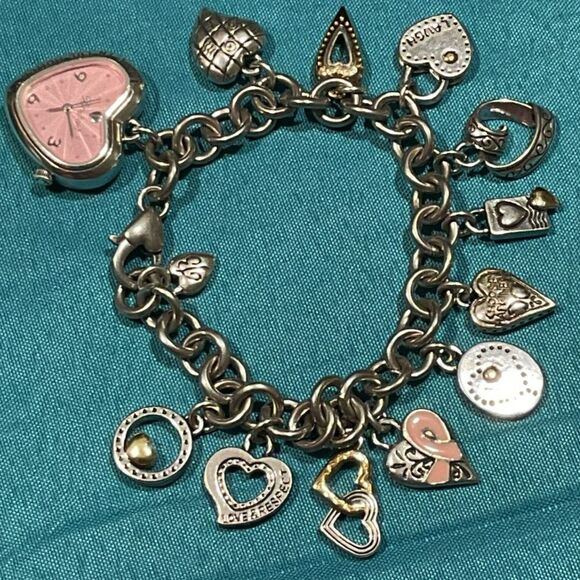 Brighton Power of Pink Charm Watch Bracelet - Picture 1 of 7